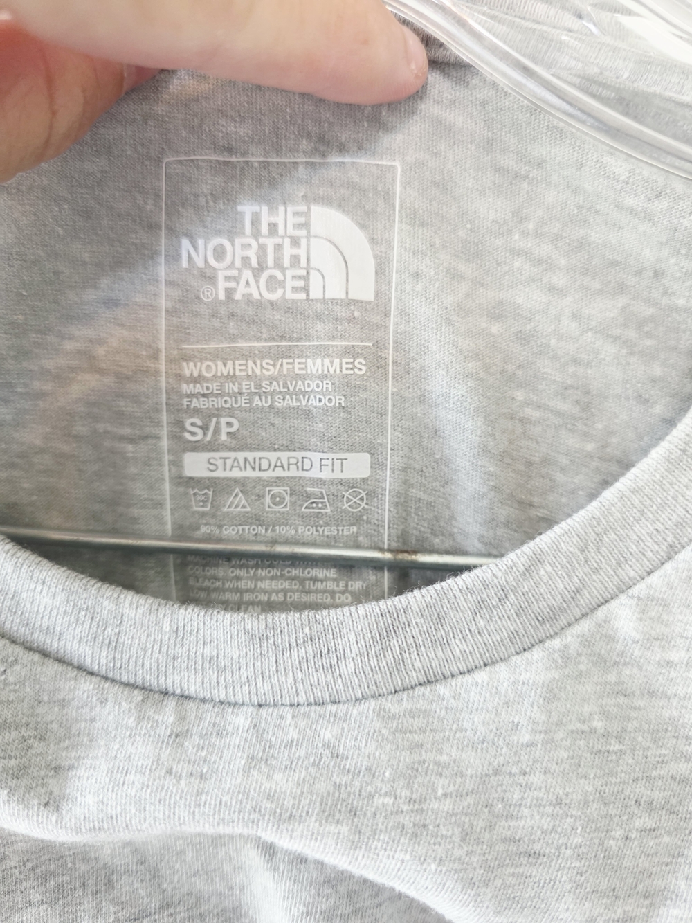 The North Face Girls Gray Tee Pink Logo Size Small - Picture 3 of 4